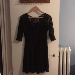 black lace dress